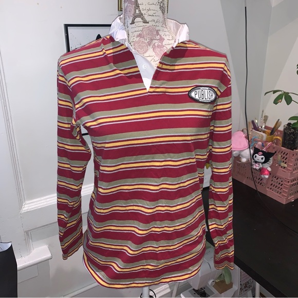 Striped collar tee - Picture 1 of 4